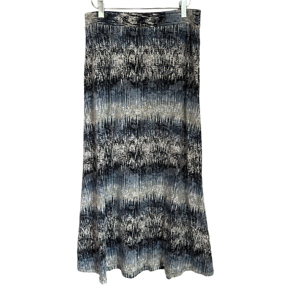 Roz & Ali Dresses & Skirts - Roz&Ali Multicolor Maxi Boho Skirt Stretch Striped Tie Dye Blue Gypsy Women's PM